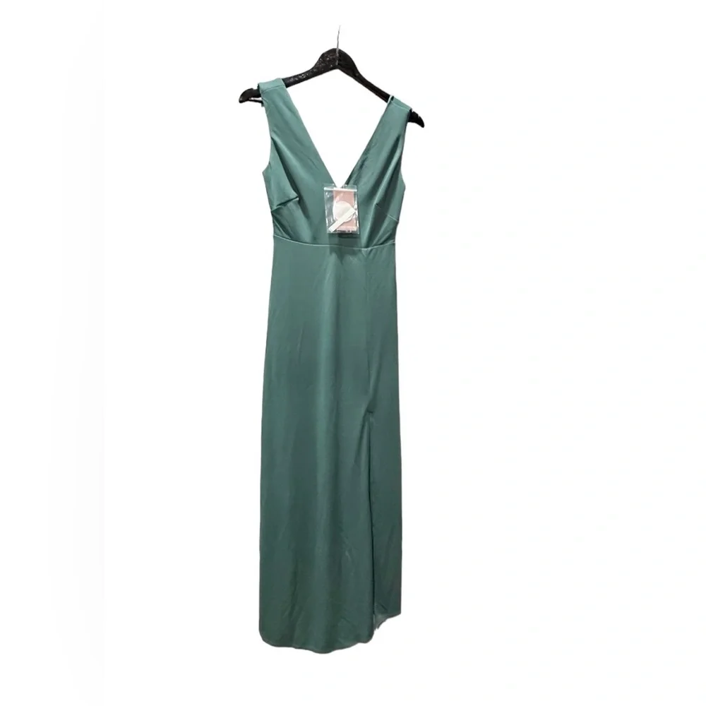 Birdy Grey SHAMIN DRESS CREPE SEA GLASS SMALL NEW NWT BRIDESMAID WEDDING - Picture 3 of 5